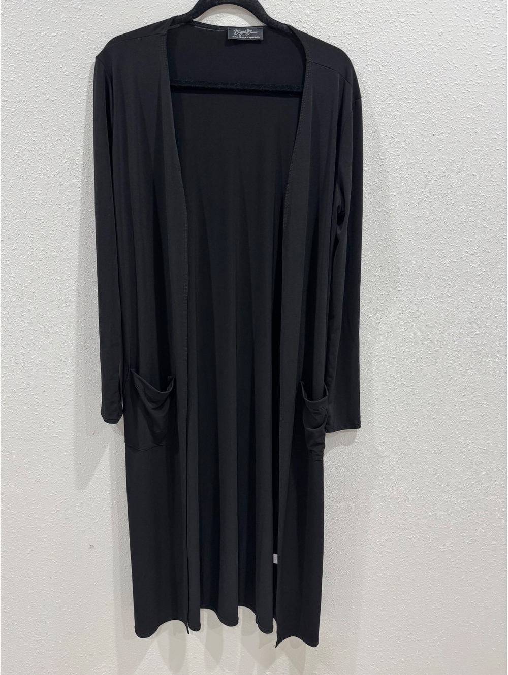 Brigitte Brianna Set 3 Piece Black Travel Outfit Size Large Cardigan Tank Pants